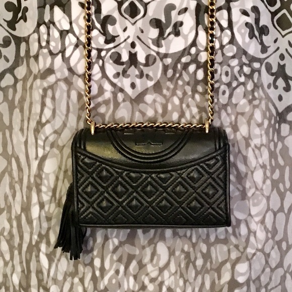 Tori Burch Black Quilted Leather Micro Crossbody - Picture 2 of 8